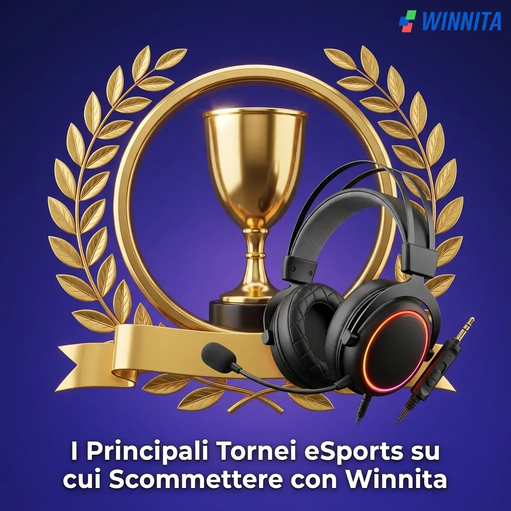 Principali tornei eSports su Winnita: The International, LoL Worlds, PGL Major CS2, VCT Masters e IEM Katowice.