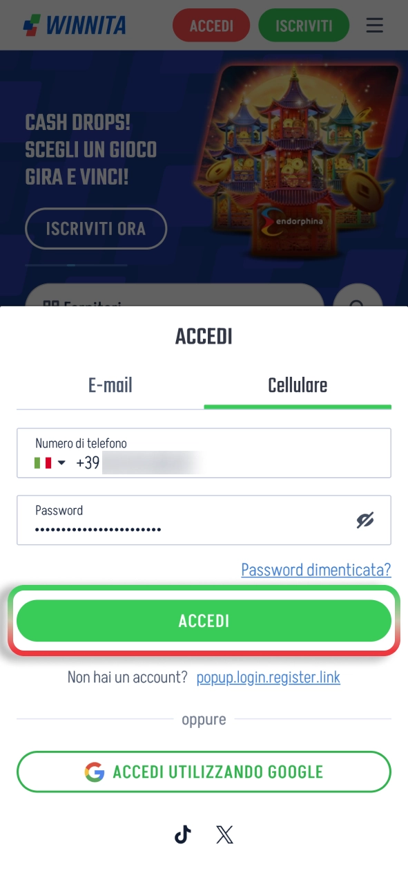 Accedi all’area personale Winnita e gestisci facilmente il tuo account.