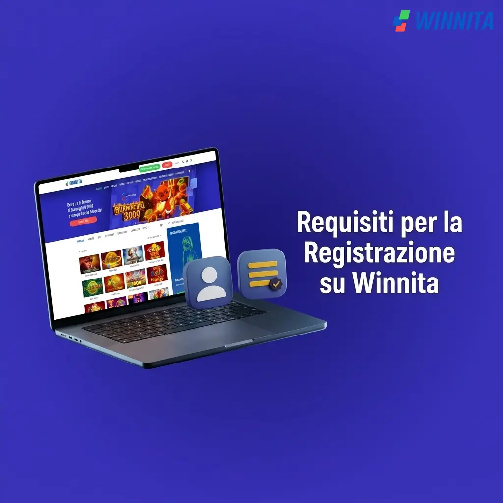 Requisiti registrazione Winnita: età 18+, un solo account, residenza autorizzata e dati reali per giocare legalmente in Italia.