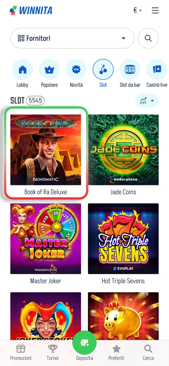 Esplora le slot Winnita e scopri funzionalità e premi interessanti.