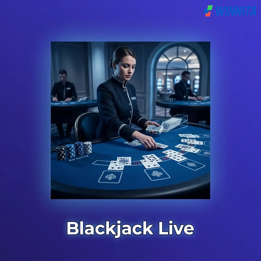 Tavolo di blackjack live con croupier professionista e varianti come Speed, Infinite e Power Blackjack in tempo reale.