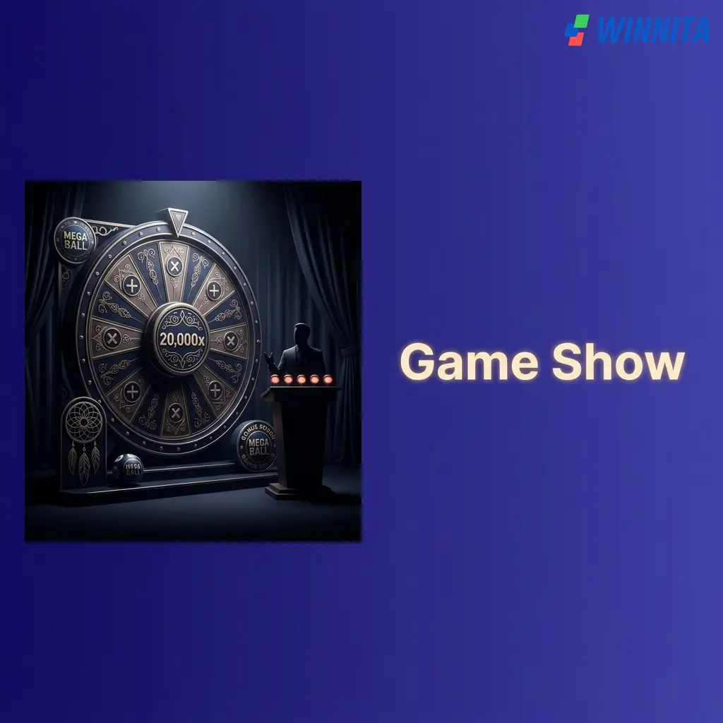 Game show online con presentatori, ruote giganti e moltiplicatori bonus fino a 20.000x su Winnita.