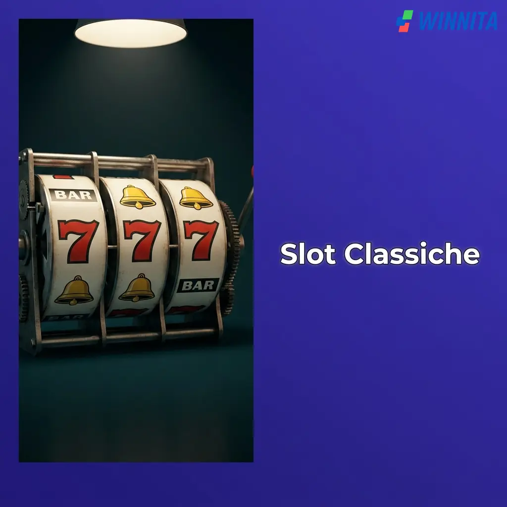 Slot classiche a 3 rulli con simboli BAR, 7 e campane su Winnita, ideali per sessioni rapide e scommesse basse.