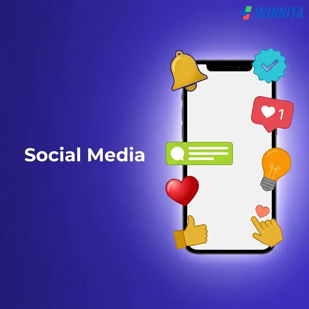 Icone di Instagram e Facebook per il supporto clienti Winnita tramite social media